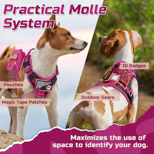 rabbitgoo Tactical Dog Harness for Medium, No Pull Military Service Vest - Image 4