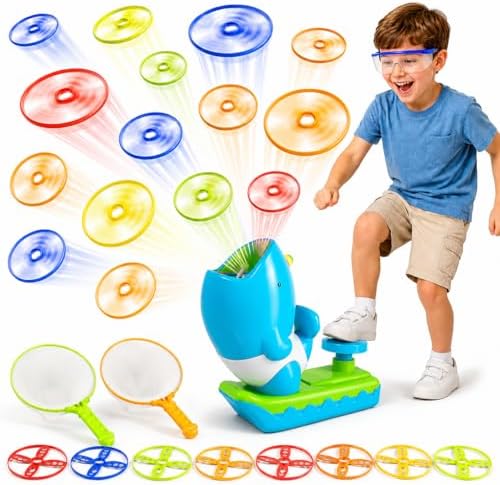 WATUDOU 24 PCS Flying Disc Launcher Outdoor Indoor Game Toys Gifts by Unknown