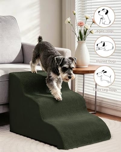 Aodisman Dog Stairs for Small Dogs, 3 Step Dog Ramp for Couch, Non-Slip Steps - Image 4