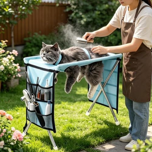Pet Grooming Hammock, Foldable Detachable Breathable Stretchy Fabric Pet - Image 7