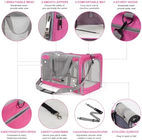 Pet Carrier for Large Cats of 20 Lbs, Collapsible Carrier Bag for Big Cat or 2 - Image 4