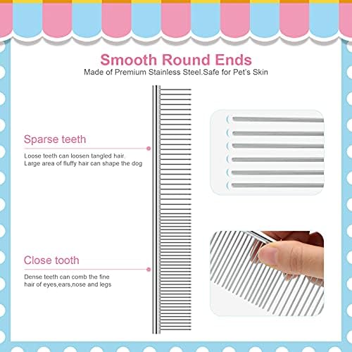 10 Pack Flea Comb for Dogs Cats, Stainless Steel Grooming Combs - Image 4