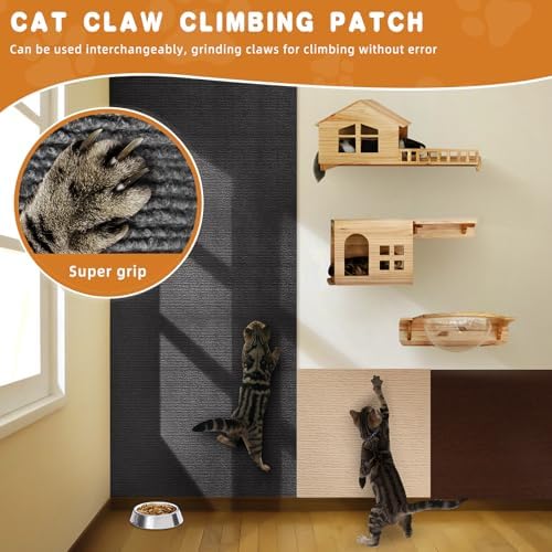 4Pack Cat Scratch Furniture Protector, Self-Adhesive, Dark Gray - Image 4