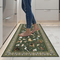 Dark Green Hallway Runner Rug 2x4 by WelcometoBabovid