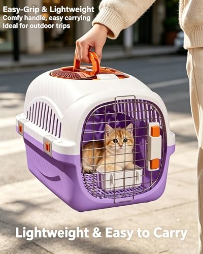 Cat Carrier Airline Approved, Portable Pet Travel Crate - Image 6
