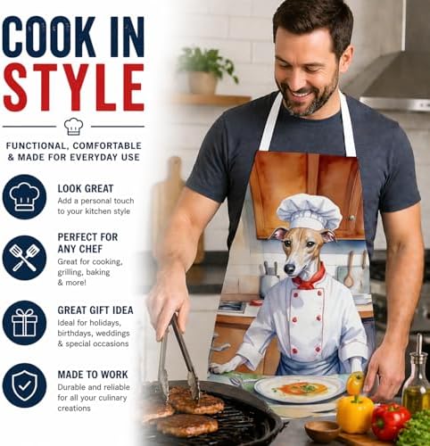 Caroline's Treasures Whippet The Chef Apron Cooking Kitchen Server Baking - Image 2