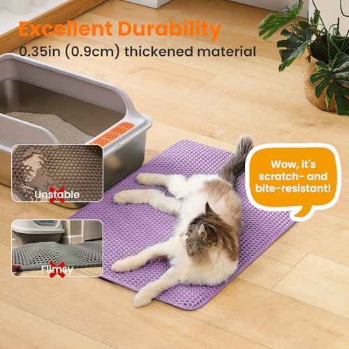 Extra Large Cat Litter Mat, Double Layer Honeycomb Design - Image 6