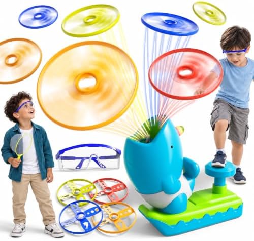 WATUDOU 12 PCS Flying Disc Launcher Outdoor Indoor Game Toys Gifts by Unknown