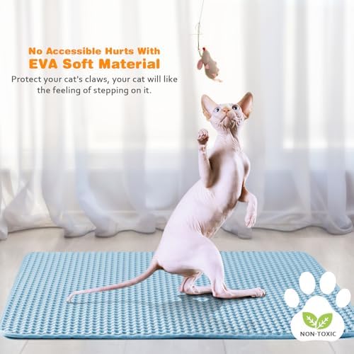 Cat Litter Mat 16"x20", Double Layer EVA litterbox Mat - Image 6