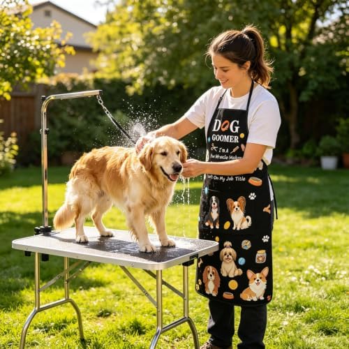 Waterproof Dog Grooming Apron, Adjustable Adult Grooming Smock - Image 4