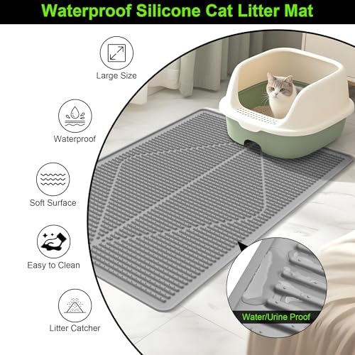 Mofason Rubber Large Cat Litter Mat - Image 4