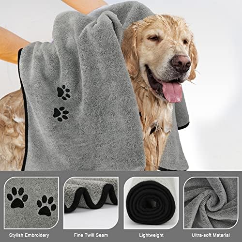 3Pieces Microfiber Pet Bath Towel Dog Towel.Dog Towel Soft Absorbent Drying - Image 4