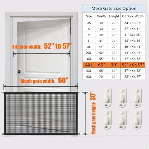 Dog Gate Indoor Pet Gates for Stairs: Dogs Screen Mesh Gate for The House Magic - Image 3