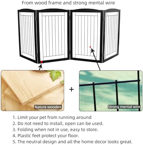 ZJSF Freestanding Foldable Dog Gate - Image 6
