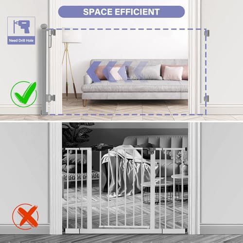 PRObebi Retractable Baby Gates for Stairs & Doorways, Indoor & Outdoor Use - Image 4