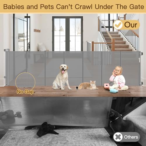 Reinforced 159 Inch Extra Wide Retractable Dog Gate - Image 4