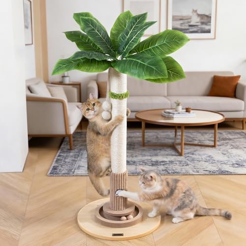 Woochpet 35"Cat Scratching Posts, Interactive Cat Toys by WOOCHPET