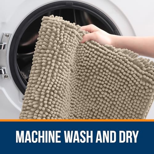 OLANLY Bathroom Runner Rugs 40x24, Extra Soft Absorbent Chenille Bath Rugs - Image 5