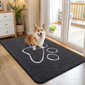 OLANLY Dog Door Mat for Muddy Paws 45x27, Paw Print Design Chenille Mud Mat by OLANLY