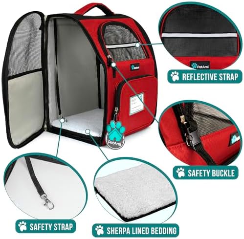 PetAmi Dog Backpack Carrier Airline Approved Cat Pet Puppy Bag - Image 4
