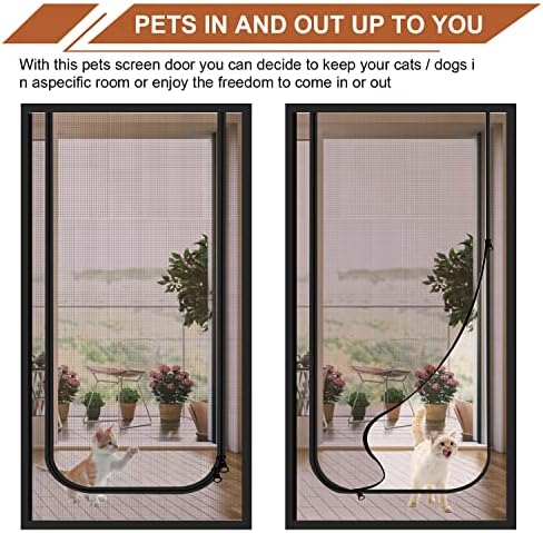 Dixutzi Reinforced Cat Screen Door Fits Door Size 30''x 80'', Heavy Duty Pets - Image 5