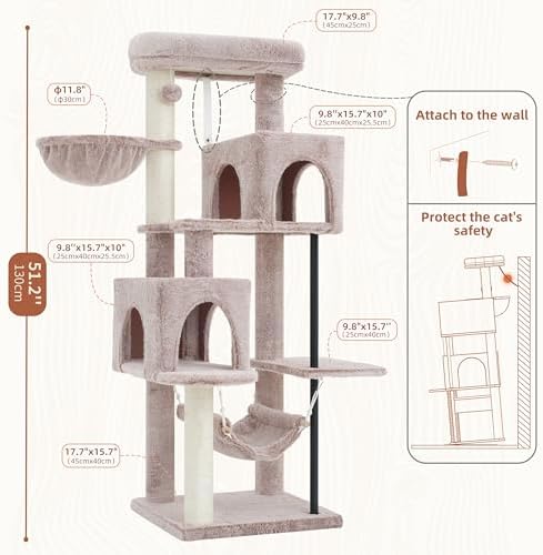 Gitelsnour Cat Tree Tower with Sturdy Steel Tube - Image 6