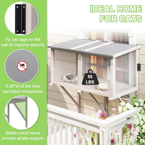 46.8" L Cat Window Box, Outdoor Enclosure - Image 2