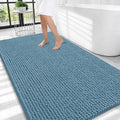 OLANLY Thick Chenille Large Bathroom Rugs Mats 44x32, Airy Blue by OLANLY