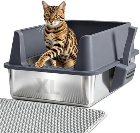 Stainless Steel Litter Box by Nyutu