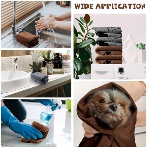 Chumia 4 Pcs Dog Towels for Drying Dog Puppy Bulk Microfiber Absorbent Paw - Image 3