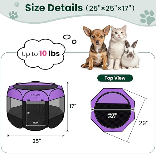 Love's cabin Pet Puppy Dog Playpen, Small Dog Tent Crates Cage Indoor/Outdoor - Image 3