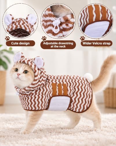SHERCHPRY Dog Bathrobe Absorbent Microfiber Pet Drying Robe - Image 3