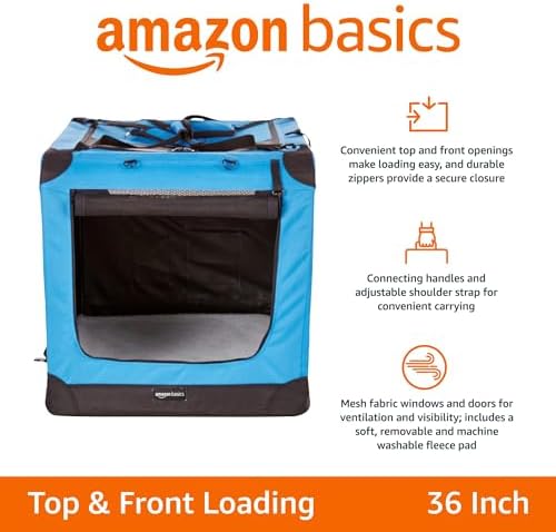 Amazon Basics Folding Portable Soft Pet Dog Crate Carrier Kennel - Image 2