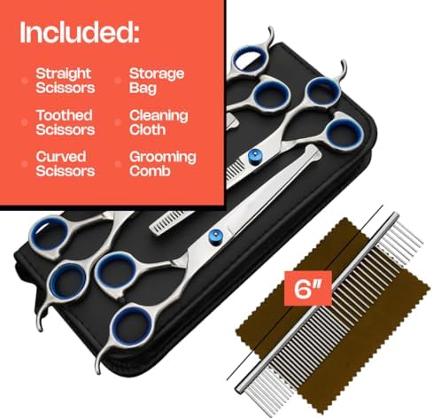 Stainless Steel Dog Grooming Scissors Kit - Image 3