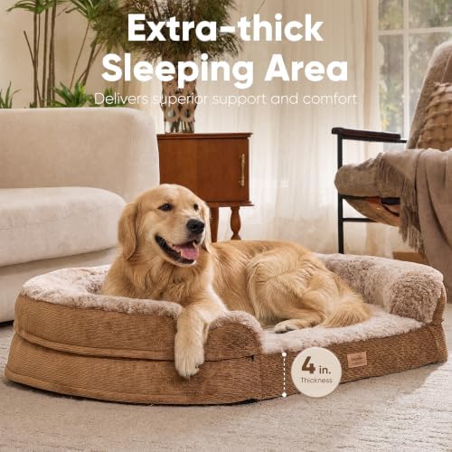 FUKUMARU X-Large Thickened Dog Couch Bed, Orthopedic, Waterproof & Washable - Image 2