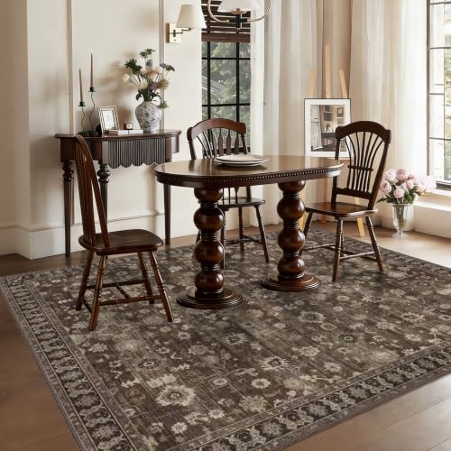 5x5 Rug Soft Washable Non Slip Floral Mat - Image 3