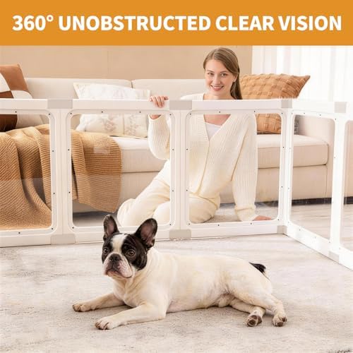 Acrylic Dog Playpen Indoor for Small Dogs & Puppies - Image 2