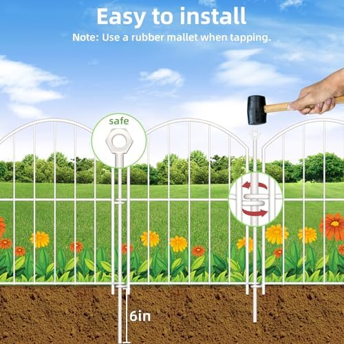 Decorative Garden Fence, 17in x 30ft No Dig Fence - Image 3