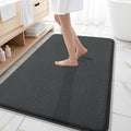 OLANLY Memory Foam Large Bathroom Rugs 59x35, Absorbent Bath Mat, Dark Grey by OLANLY