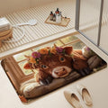 Bathroom Floor Mat, Cute Highland Cow Bathroom Rugs, Quick Dry Rustic Farmhouse by Unknown