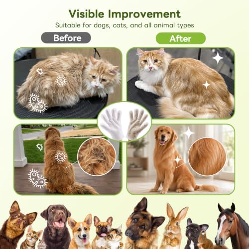Dog Wipes for Dogs & Cats, Pet Glove Wipes for Paws, Body and Butt - Image 3