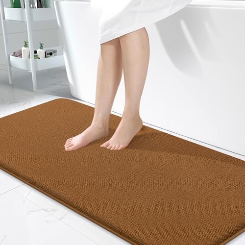 OLANLY Memory Foam Bathroom Runner Rugs 47x24, Absorbent Long Mat by OLANLY