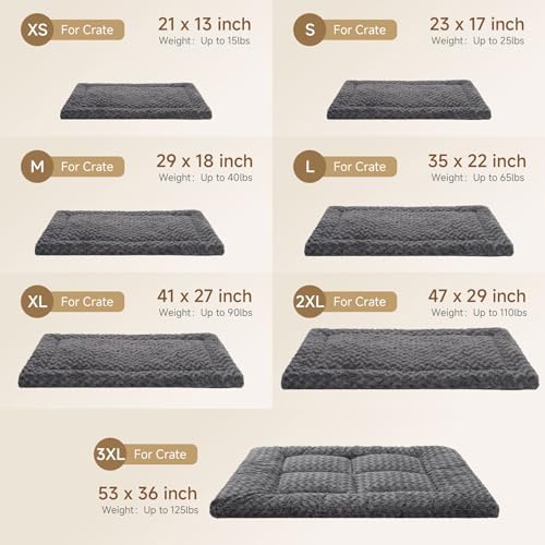 Exsnugy Washable Dog Bed Mat Large Size Fluffy Pet Crate Pad 48x30 XXL - Image 6