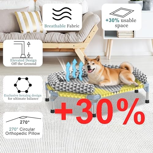 Kuntrust Orthopedic Dog Bed for Medium Dogs，U-Shaped Bolster ，Up to 100 lbs - Image 2