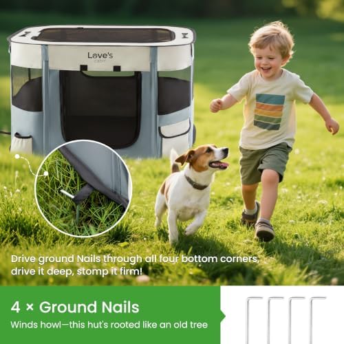 Love's cabin Pet Puppy Dog Playpen, Small Dog Tent Crates Cage Indoor/Outdoor - Image 5