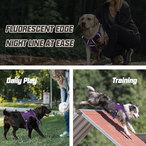 AUROTH Dog Harness for Large Dogs, No Pull Tactical Dog Vest Heavy Duty - Image 3