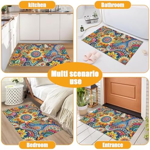 Colorful Mandala Flower Bath Mat - Image 7