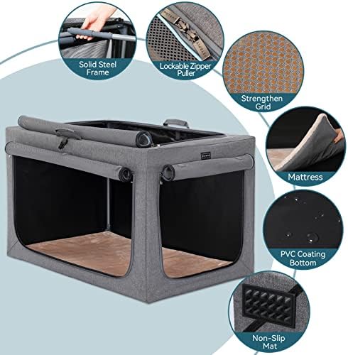 PETSFIT Portable Dog Crate for Small Dogs, – 24" Soft Dog Travel Crates - Image 4