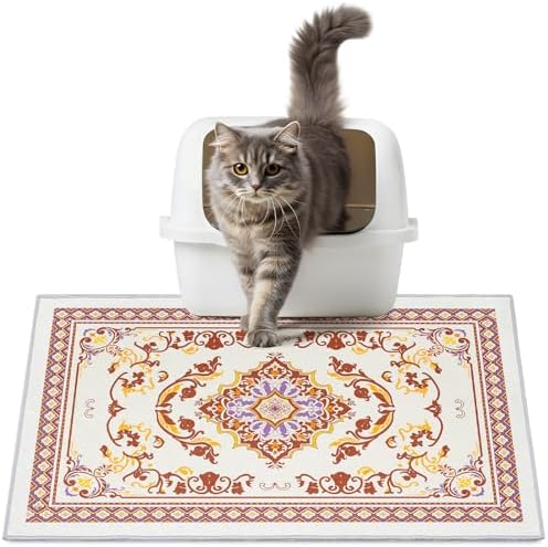 Washable Cat Litter Mat 28"x20" Waterproof Trapping Pad by Hedgeink