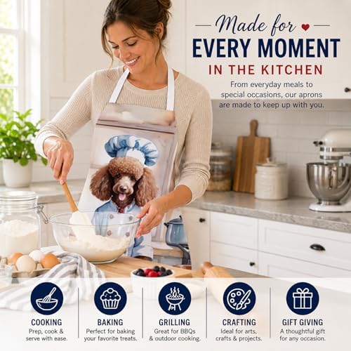 Caroline's Treasures Chocolate Poodle The Chef Apron Cooking Kitchen Server - Image 6